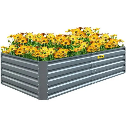 80' x 40' x 19' Gray Galvanized Metal Raised Steel Garden Bed