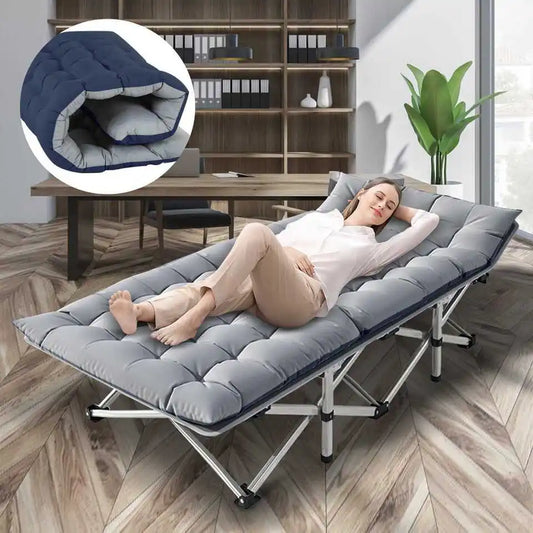 Portable Heavy Duty Folding Camping Cot/Bed for Adults Home Beach RV Noon Break 200KG Bearing